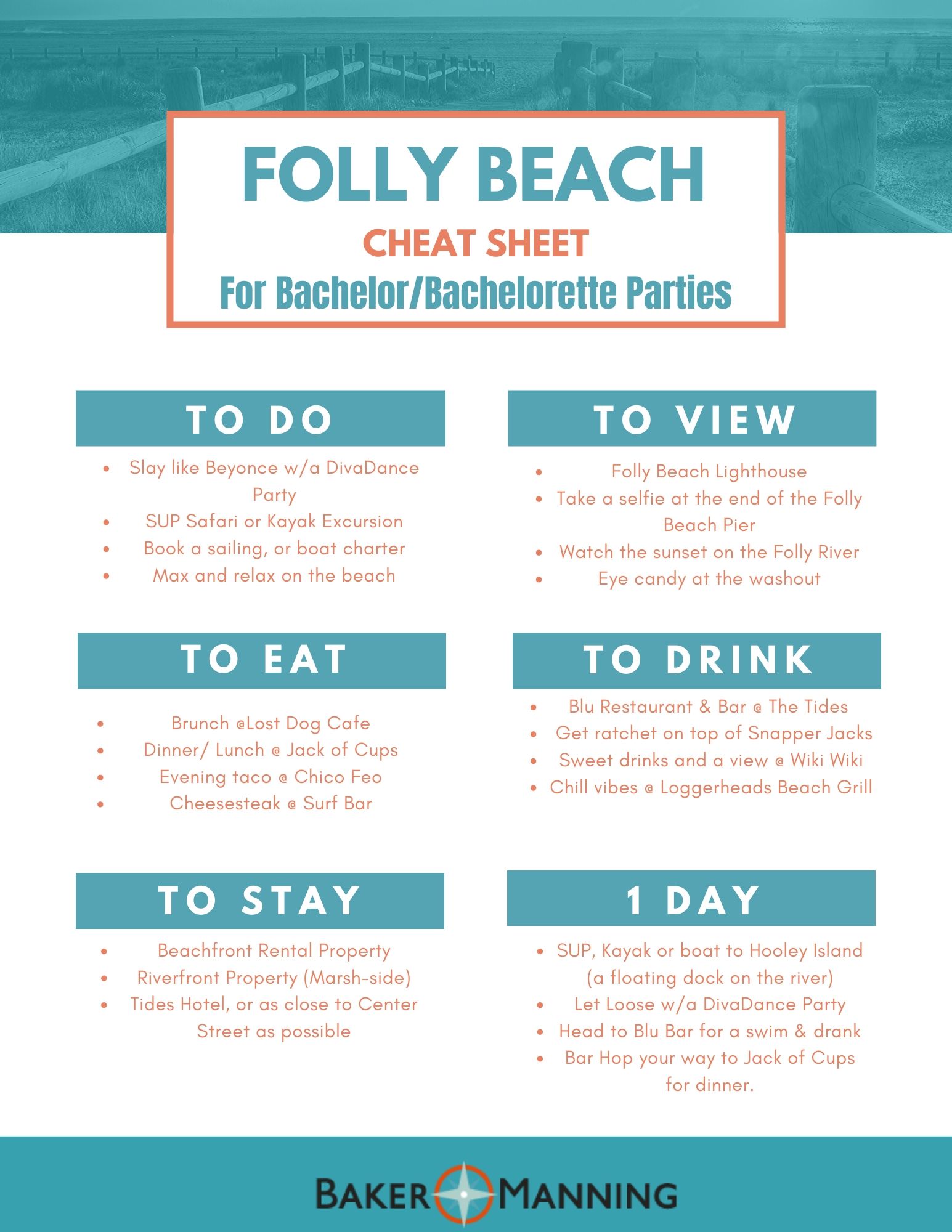 Charleston Bachelorette Party Itinerary Ideas 